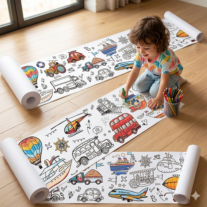 Kletshuts™ ColoringRolls 1+1 GRATIS: Børns Kreative DIY Papir Tegne- Og Farvelægning Ruller