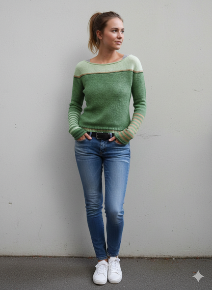 Icone™ CozyStripe - Stilfuldt Tidløst Mønster Afslappet Pasform Hyggelig Stribet Sweater