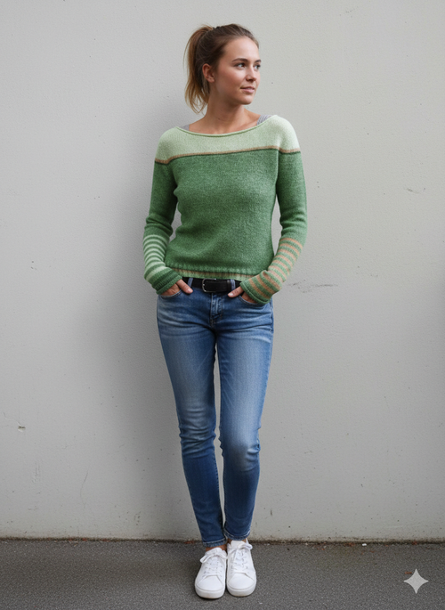 Icone™ CozyStripe - Stilfuldt Tidløst Mønster Afslappet Pasform Hyggelig Stribet Sweater