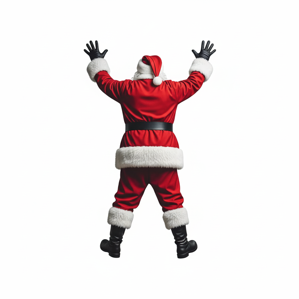 Icone™ HangingSanta: Julebakgrunn Hengende Julenisse Dørdekorasjon