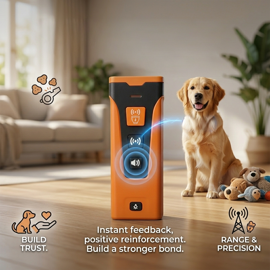 DogFri™ PetTrainer: Langtidsholdbar Ultralyd Håndholdt Kæledyr Træner Enhed