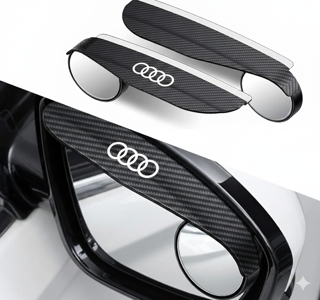 MirrorVisors 1+1 GRATIS: Bilsidespeil Regn Øyenbryn Blindsone Speil Visirer