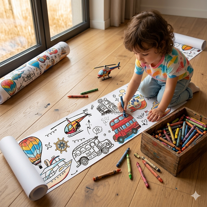 Kletshuts™ ColoringRolls 1+1 GRATIS: Børns Kreative DIY Papir Tegne- Og Farvelægning Ruller