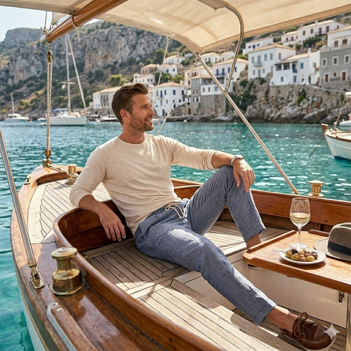 Icone™ SummerTrousers: Herre Snøre I Taljen Sommeren Bukser