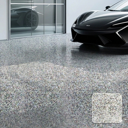 FloorCoating: Elegant Glansfuld Slutte Gulv Marmor Look Epoxy Belægning