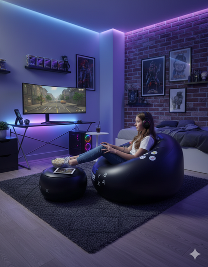 InflatableSeat: Enkel Oppbevaring Koselig Bærbar Gaming Oppblåsbar Stol