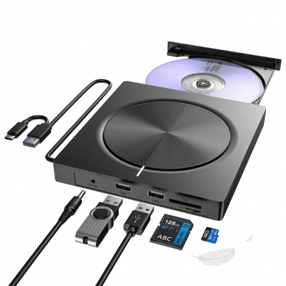QuickDisc – Bærbar Plug And Play DVD Quick Disc Læser Skriver