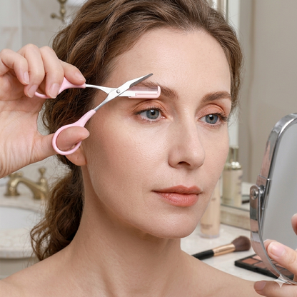 EyebrowScissors™ – Ergonomiske Præcisions Øjenbrynssaks Og Sikkerhedskam