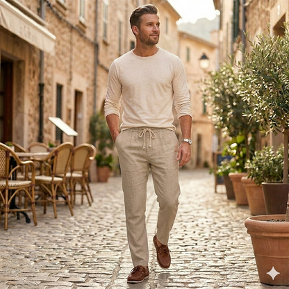 Icone™ SummerTrousers: Herre Snøre I Taljen Sommeren Bukser