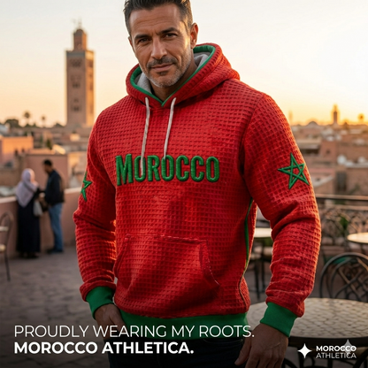 Icone™ CasualHoodie: Snøre Tilfældig Patriotisk Hættetrøje Med Forlomme