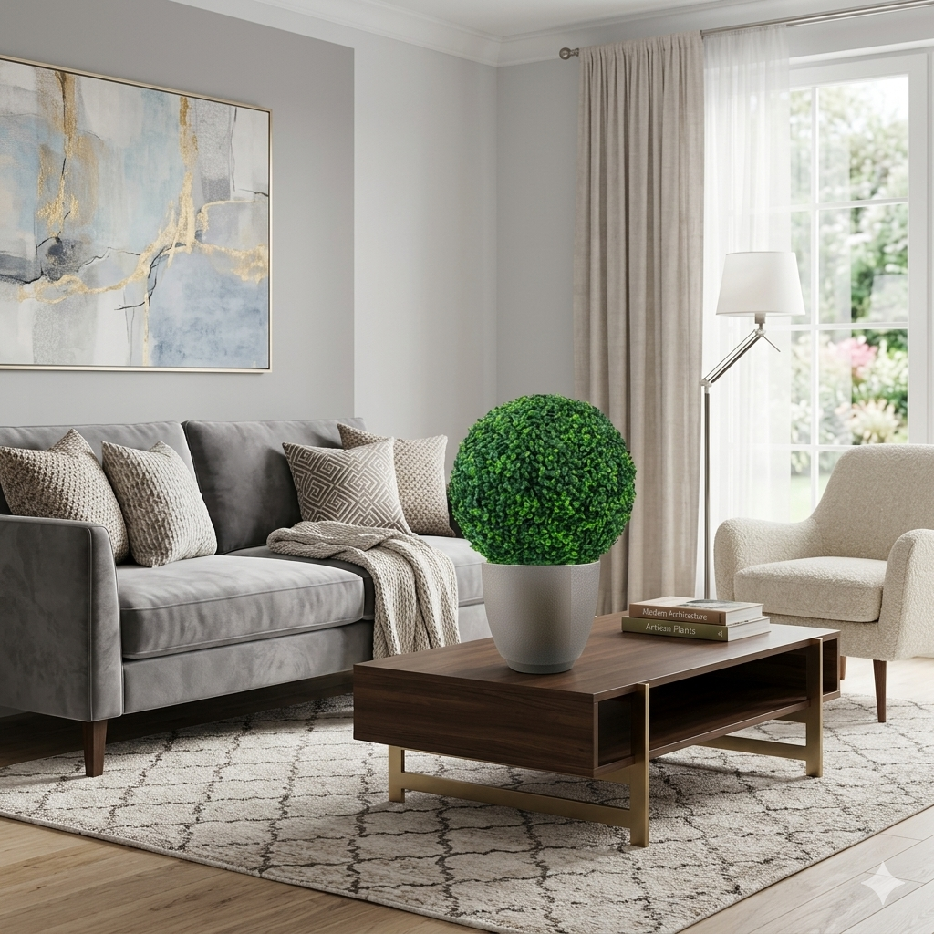 BallPlant 1+1 GRATIS: Kunstig Formklippet Vedlikeholdsfri Kuleplante Hagedekorasjon