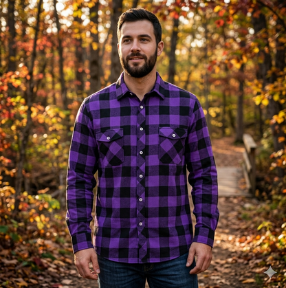 Icone™ CheckeredLongsleeves: Klassisk Avslappet Knapp Ned Rutete Langermet