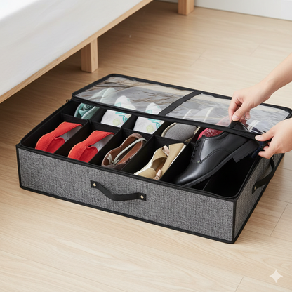 Globetrek° FootwearOrganizer: Plassmaksimering, Støvbeskyttelse, Skoorganisator med glidelås