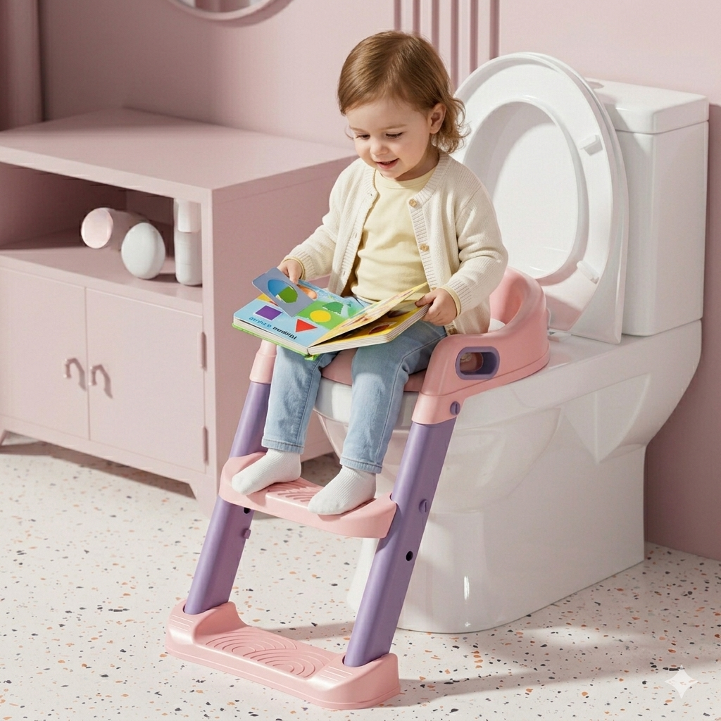 Kletshuts™ ToiletSeat: Børnesikkert Og Trygt Potty Trænings Foldbart Toilette Sæde
