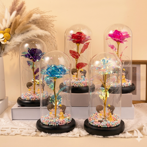 Ledsen™ GlassDome: Stilfuld LED Evig Blomst Glasdome Dekor
