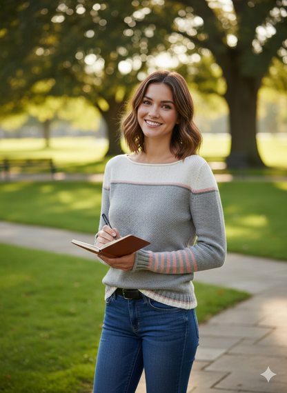 Icone™ CozyStripe - Stilfuldt Tidløst Mønster Afslappet Pasform Hyggelig Stribet Sweater