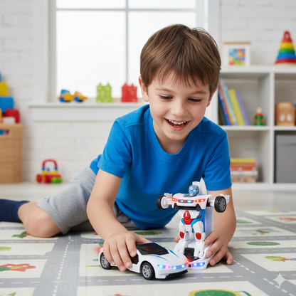 Kletshuts™ TransformerCar: Høyytende Bil-til-robot 2-i-1 Transformer Billeketøy