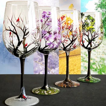 SeasonsGlass - Vinglass med fire årstiderstrær