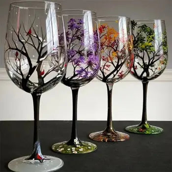 SeasonsGlass - Vinglass med fire årstiderstrær