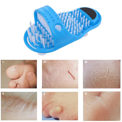 FootBrush™ 1+1 GRATIS: Eksfolierende Bade-Hjemmesko Med Fodsugningsbørste