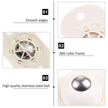FurnitureWheels - Selvklebende 360° Roterende Møbelhjul
