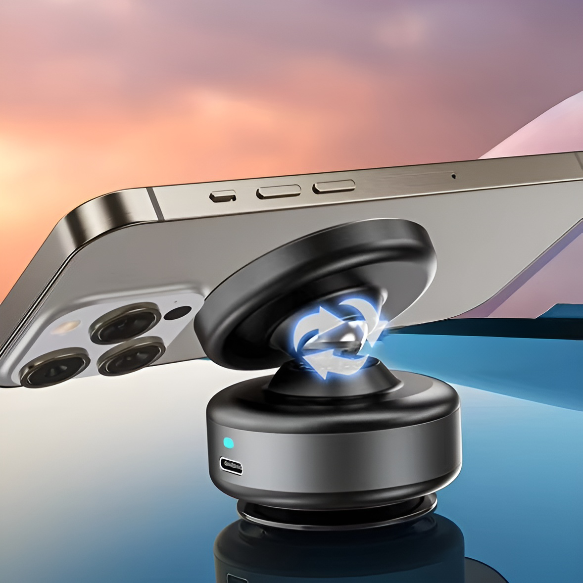 Holder360° SmartMount: Universel Vakuum Magnetisk Rotérbar Biltelefon Smart Mount