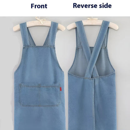 Icone™ DenimApron: Stilfullt Komfortabelt Cross-Back Denimforkle