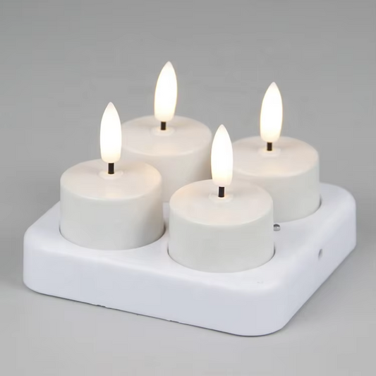 Ledsen™ CozyCandles: Oppladbare 3D Bærbare LED Te Koselige Stearinlys Lys
