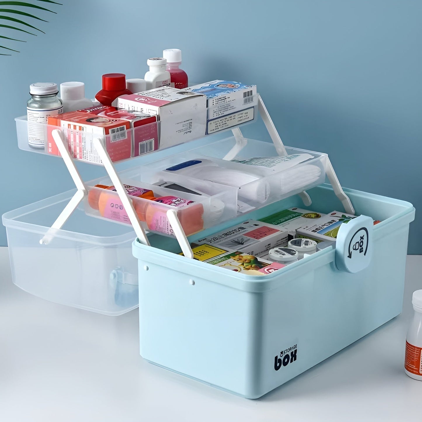 Globetrek° SmartStorage - Multifunktionel Tre-Niveaus Gennemsigtig Smart Opbevaring Organizer