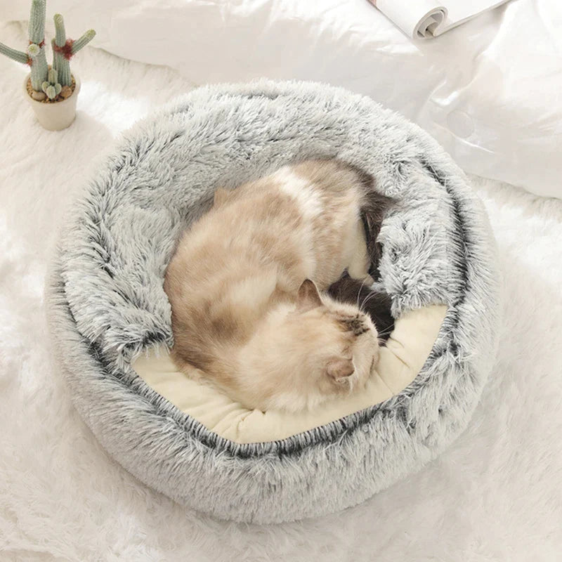 DogCatFri™ CozyCave - Premium Plysj-Sengehule Til Kjæledyr