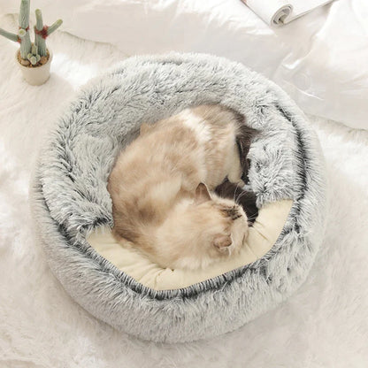 DogCatFri™ CozyCave - Premium Plysj-Sengehule Til Kjæledyr