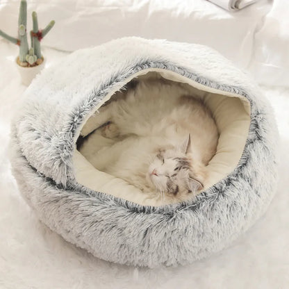 DogCatFri™ CozyCave - Premium Plysj-Sengehule Til Kjæledyr