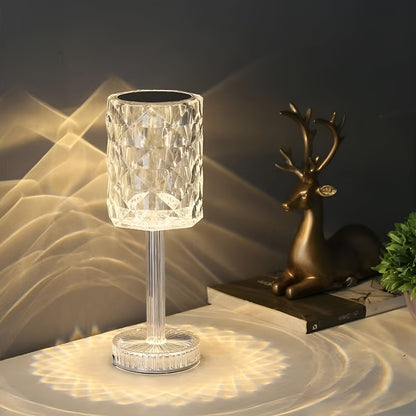Ledsen™ SparkleLamp: Elegant Lysende Krystal Diamant Funkle Lampe
