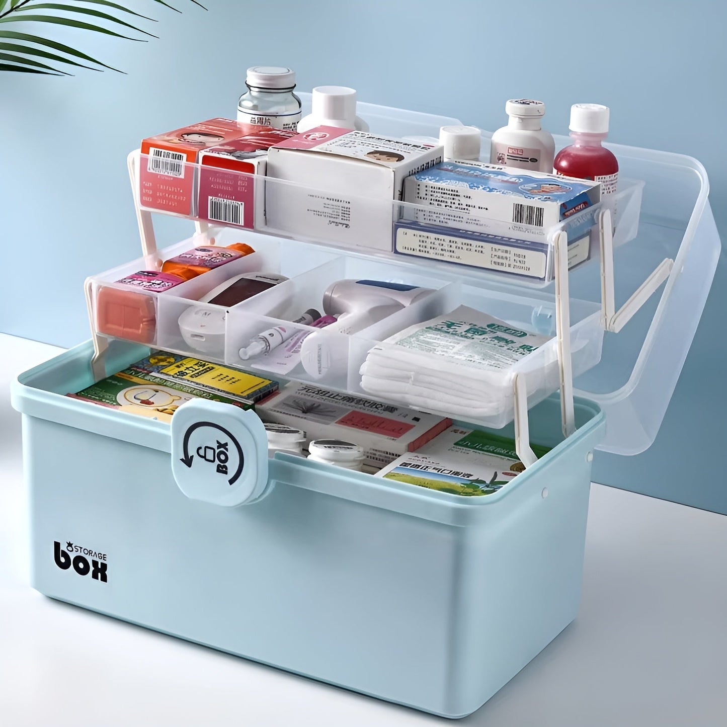 Globetrek° SmartStorage - Multifunktionel Tre-Niveaus Gennemsigtig Smart Opbevaring Organizer