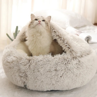 DogCatFri™ CozyCave - Premium Plysj-Sengehule Til Kjæledyr