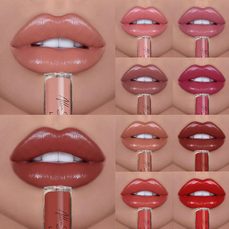 GlamGloss 6+6 GRATIS: Langtidsholdbar Cremeagtig Fugtgivende Glam Gloss Flydende Læbestift