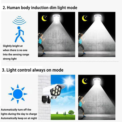 Ledsen™ CameraLight: Energibesparende Solcelledrevet Dummy Kamera Lys