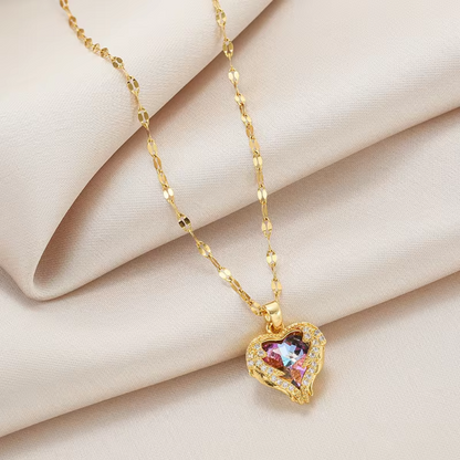 Jewelance™ CrystalHeart 1+1 GRATIS - Elegant Funklende Premium Krystal Hjerte Vedhæng