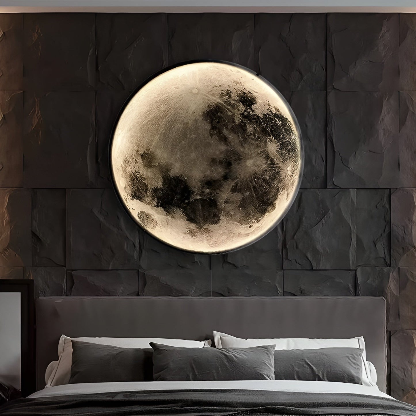 Ledsen™ GlowingMoon: 3D Glødende Måne Nat Lys Hjem Dekoration