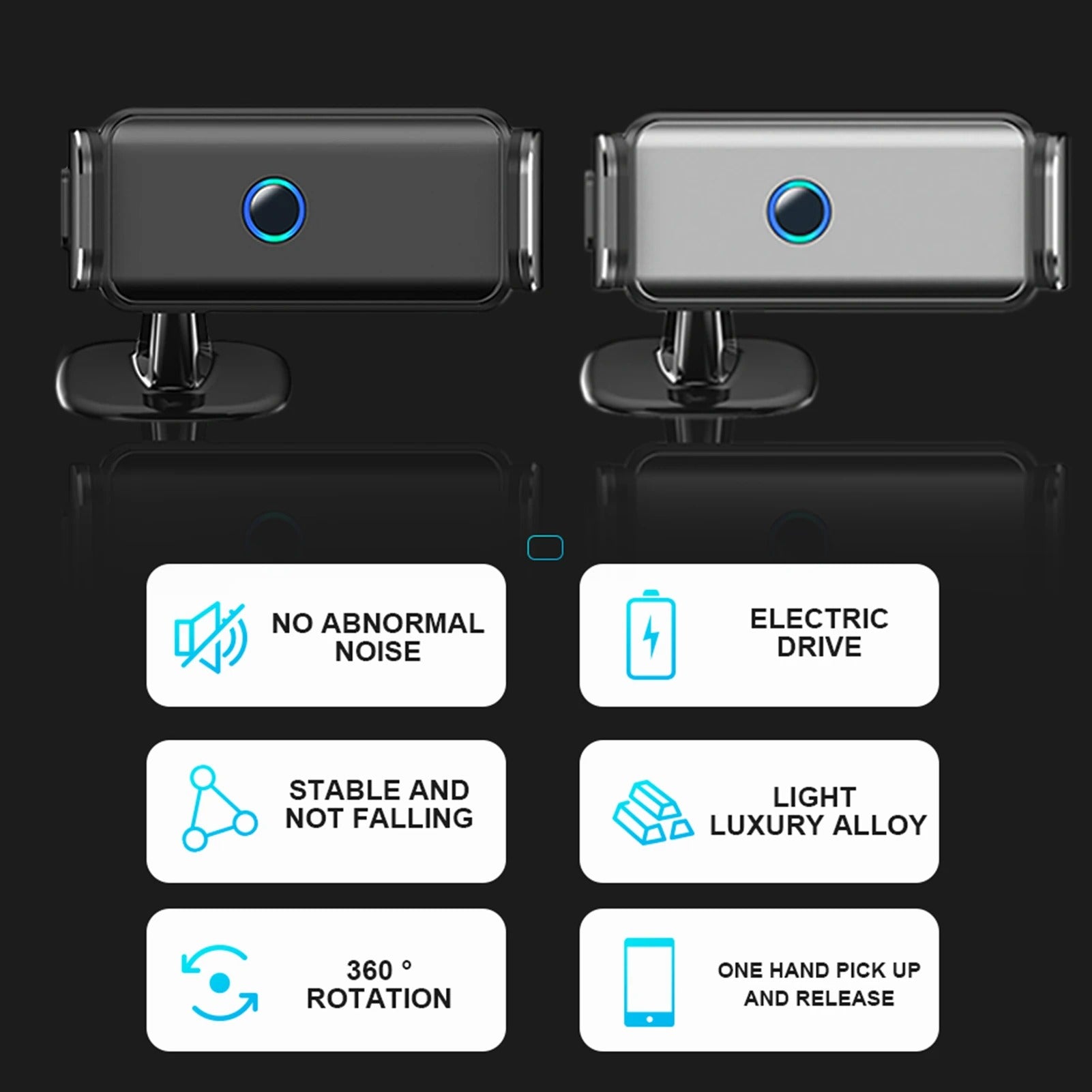 Holder360° PhoneClamp: Automatisk Klemme Til Dashbord Og Telefonholder Til Luftventil