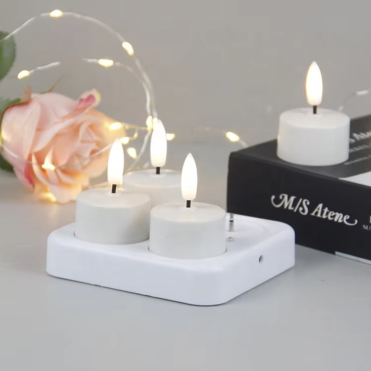 Ledsen™ CozyCandles: Genopladelige 3D Bærbare LED Te Hyggelige Stearinlys Lys