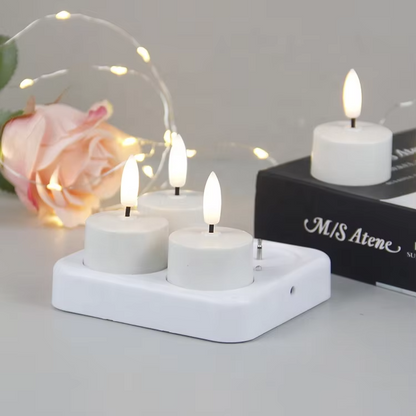 Ledsen™ CozyCandles: Genopladelige 3D Bærbare LED Te Hyggelige Stearinlys Lys