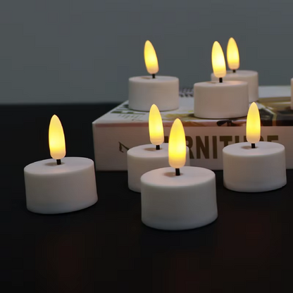 Ledsen™ CozyCandles: Genopladelige 3D Bærbare LED Te Hyggelige Stearinlys Lys
