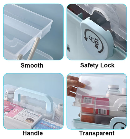 Globetrek° SmartStorage - Multifunktionel Tre-Niveaus Gennemsigtig Smart Opbevaring Organizer
