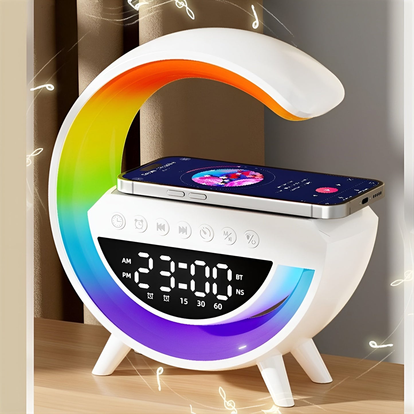 Ledsen™ Relaxi: Smart Avslapning Lys Atmosfære Bluetooth-høyttaler og Lader