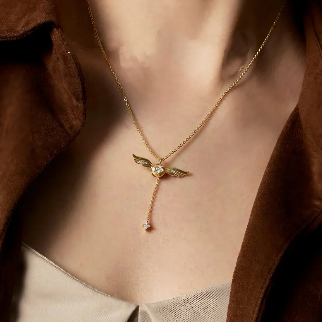 Jewelance™ WingsNecklace 1+1 GRATIS: Elegant Minimalistisk Stil Vinger Halskæde