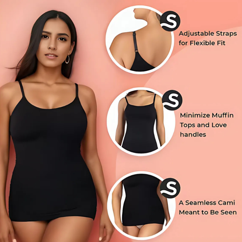 Icone™ ShapingTop 1+1 GRATIS: Heldagsformende Camisole-topp Med Sømløs Slank Passform