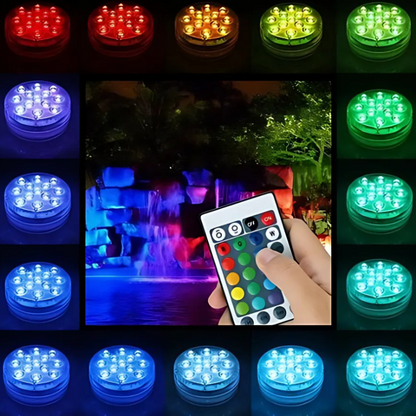 Ledsen™ PoolLights 1+1 GRATIS: Vanntett LED Basseng-, Bade- og Festlys