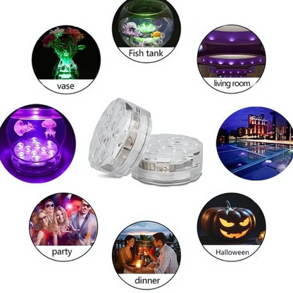 Ledsen™ PoolLights 1+1 GRATIS: Vanntett LED Basseng-, Bade- og Festlys