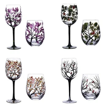 SeasonsGlass - Vinglass med fire årstiderstrær